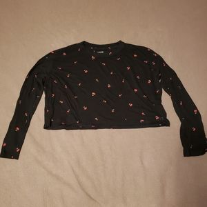 Pink (Victoria's Secret) cropped girlfriend tee
